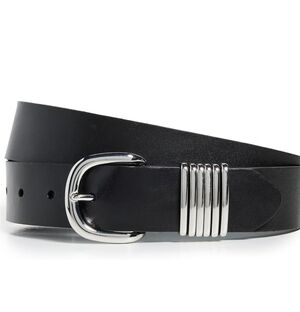 Madewell Multikeeper Belt, Black with Silver (M)*